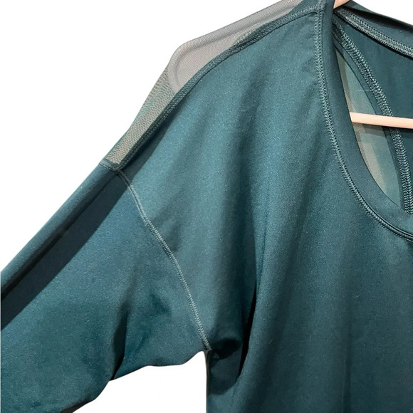 CALIA By Carrie Underwood Deep Teal Long Sleeve Mesh Back Top Women’s Size Small - Picture 5 of 7